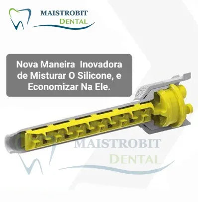 20 Ponta Misturadora Amarela Curta Reduzendo 40% de Silicon usado