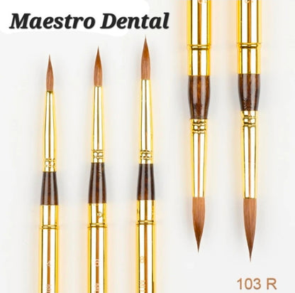 Pincel Maestro Dental Pelo Natural Kolinsky Puro