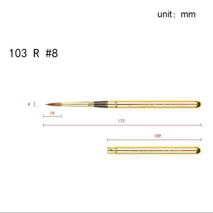 Pincel Maestro Dental Pelo Natural Kolinsky Puro