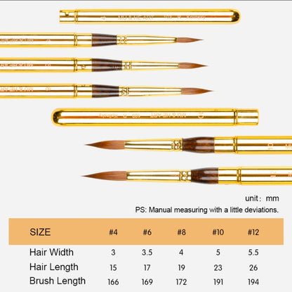 Pincel Maestro Dental Pelo Natural Kolinsky Puro